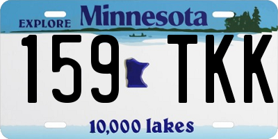 MN license plate 159TKK