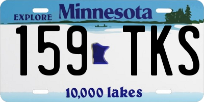 MN license plate 159TKS