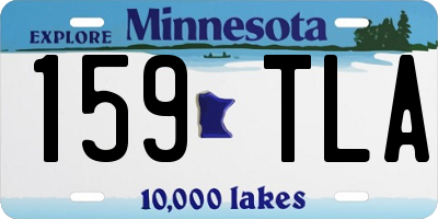 MN license plate 159TLA