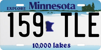 MN license plate 159TLE