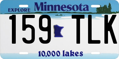 MN license plate 159TLK