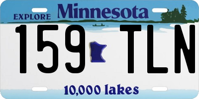 MN license plate 159TLN
