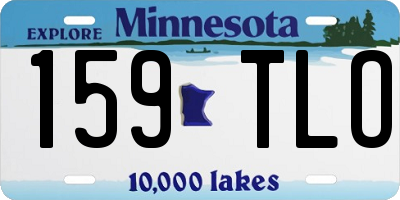 MN license plate 159TLO