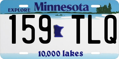 MN license plate 159TLQ