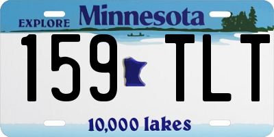 MN license plate 159TLT