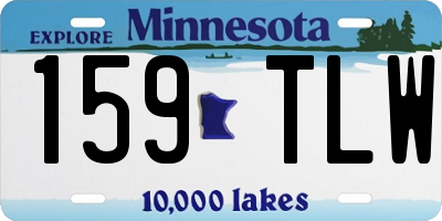 MN license plate 159TLW