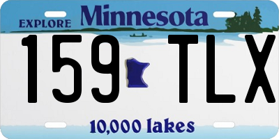 MN license plate 159TLX