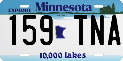 MN license plate 159TNA