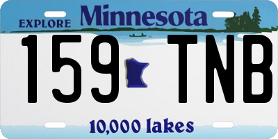 MN license plate 159TNB
