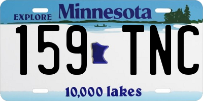 MN license plate 159TNC