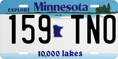 MN license plate 159TNO
