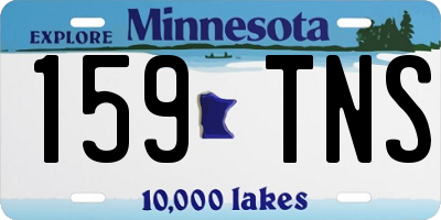 MN license plate 159TNS