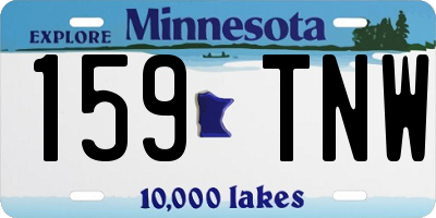 MN license plate 159TNW