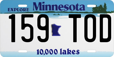 MN license plate 159TOD
