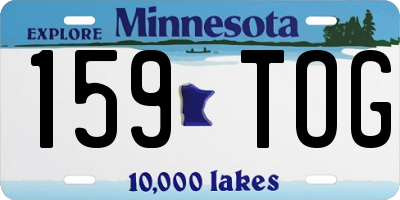 MN license plate 159TOG
