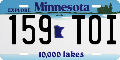 MN license plate 159TOI