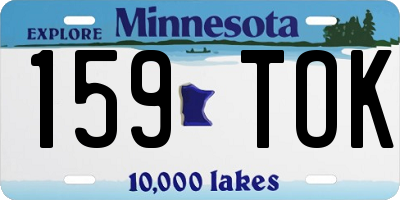 MN license plate 159TOK