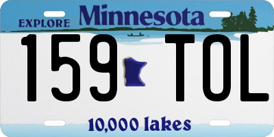 MN license plate 159TOL