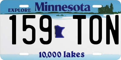 MN license plate 159TON