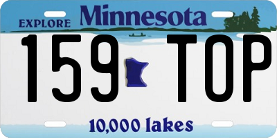 MN license plate 159TOP