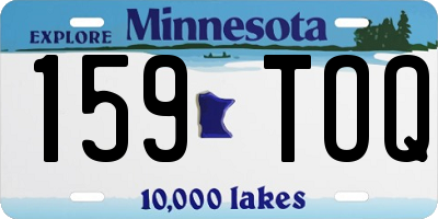MN license plate 159TOQ