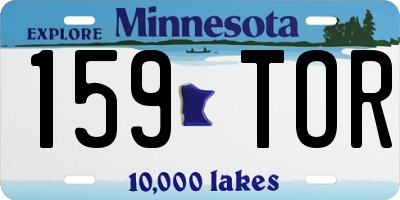 MN license plate 159TOR