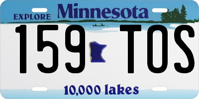 MN license plate 159TOS