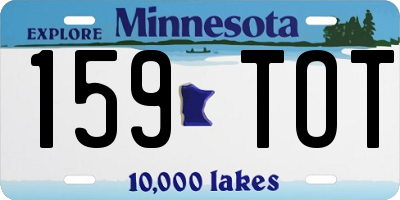 MN license plate 159TOT