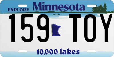 MN license plate 159TOY