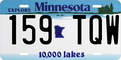 MN license plate 159TQW