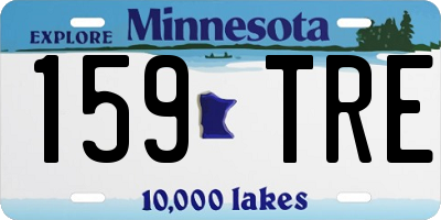 MN license plate 159TRE