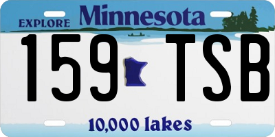 MN license plate 159TSB