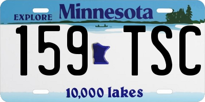 MN license plate 159TSC