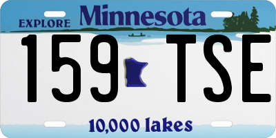MN license plate 159TSE