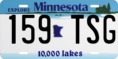 MN license plate 159TSG