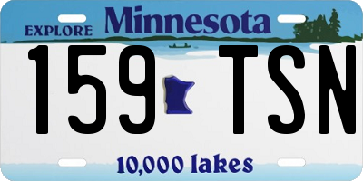 MN license plate 159TSN