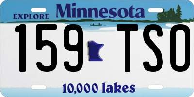 MN license plate 159TSO