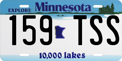 MN license plate 159TSS