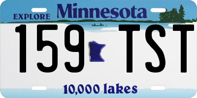 MN license plate 159TST