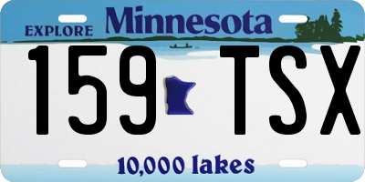 MN license plate 159TSX