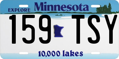 MN license plate 159TSY