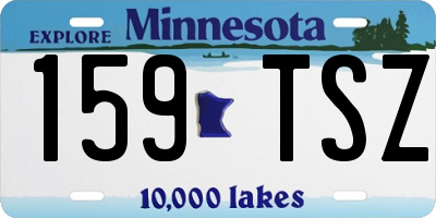 MN license plate 159TSZ