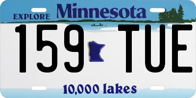 MN license plate 159TUE