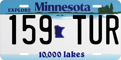 MN license plate 159TUR