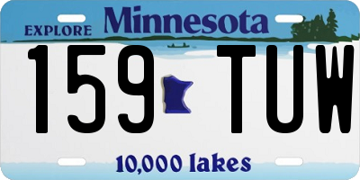 MN license plate 159TUW
