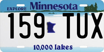 MN license plate 159TUX