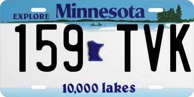 MN license plate 159TVK