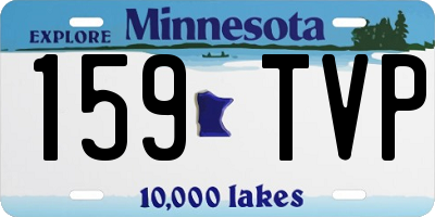 MN license plate 159TVP