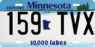 MN license plate 159TVX