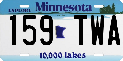 MN license plate 159TWA